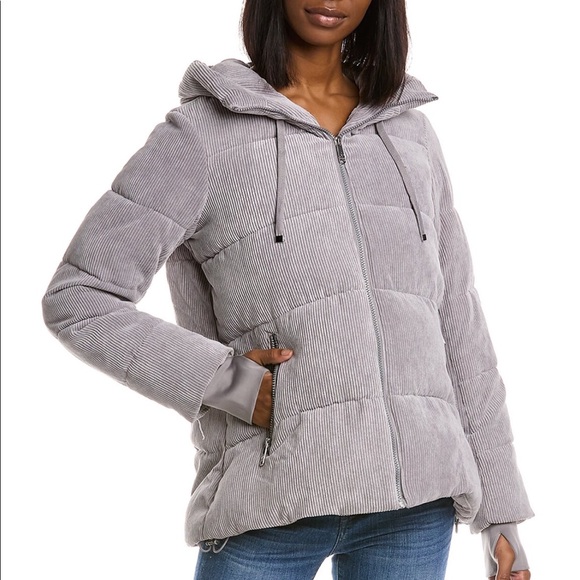 New Sam Edelman Funnel Neck Puffer Corduroy Cold Weather Coat - Picture 7 of 15